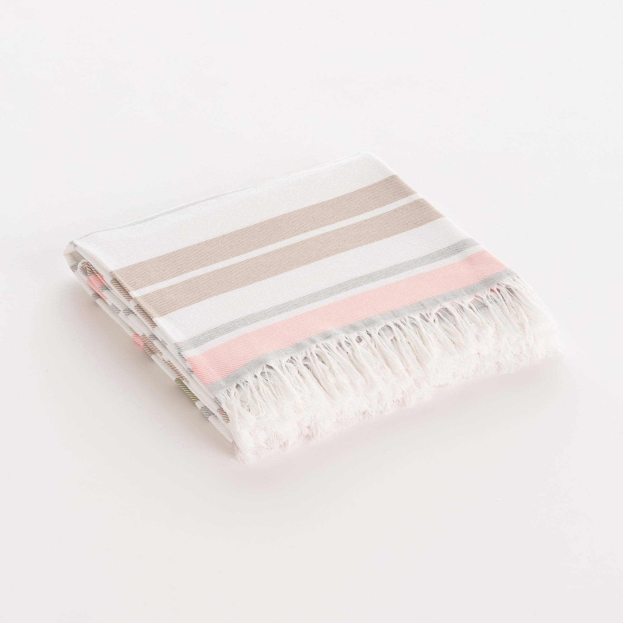 Fouta Pareo Toalla de Playa Algodón Suave con Flecos LASCA: 190x180 cm