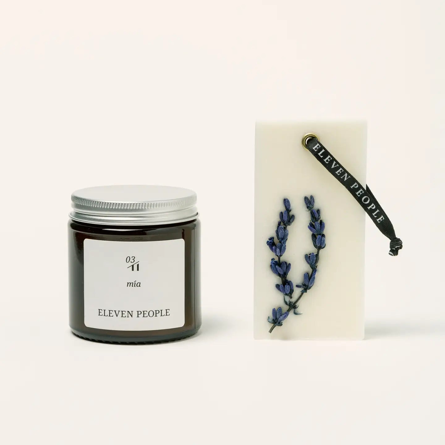 Set de regalo Mia: vela pequeña y barra sólida ambientadora