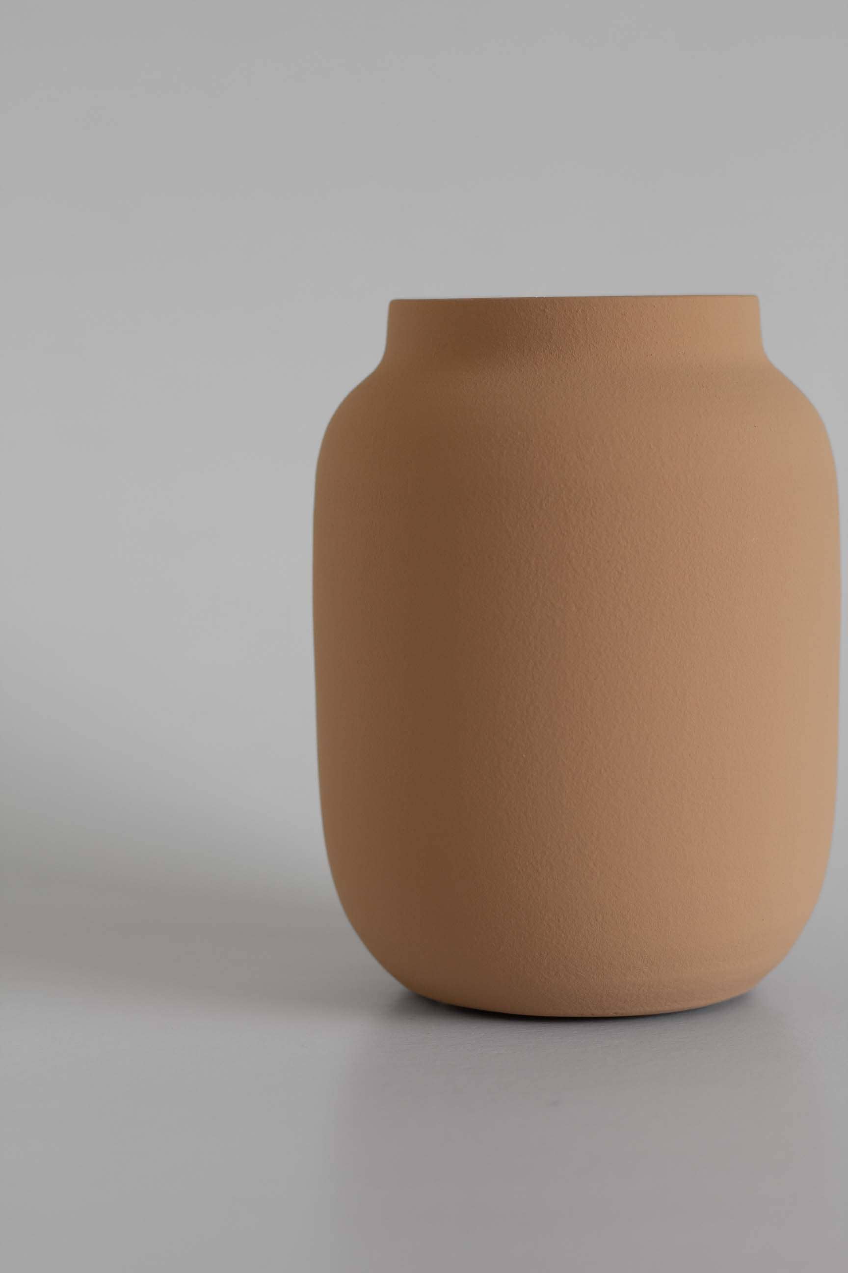 Blanc 04 - Jarrón melocotón - Perfecto para flores secas - Home: Beige / 15 x 7 cm