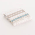 Fouta Pareo Toalla de Playa Algodón Suave con Flecos QUILIA: 190x180 cm